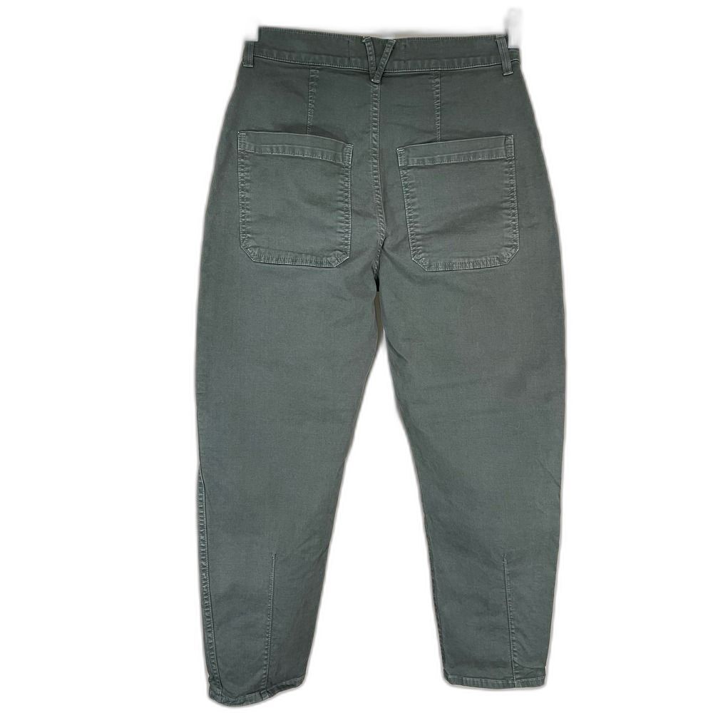 Utility Barrel Leg Pants Veronica Beard Charlie W/28 Army Green LN - Picture 3 of 12